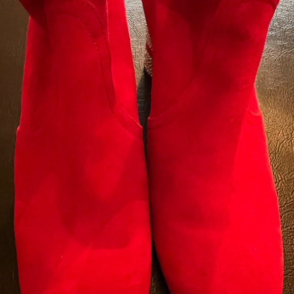 Stuart Weitzman size 6.5 suede sock booties with crystal embedded block heel - Picture 4 of 9